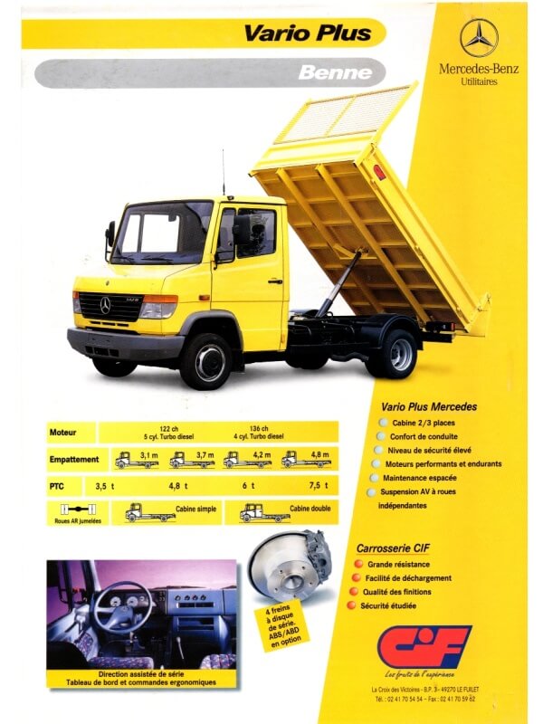 25-3204 mercedes-benz vario plus benne