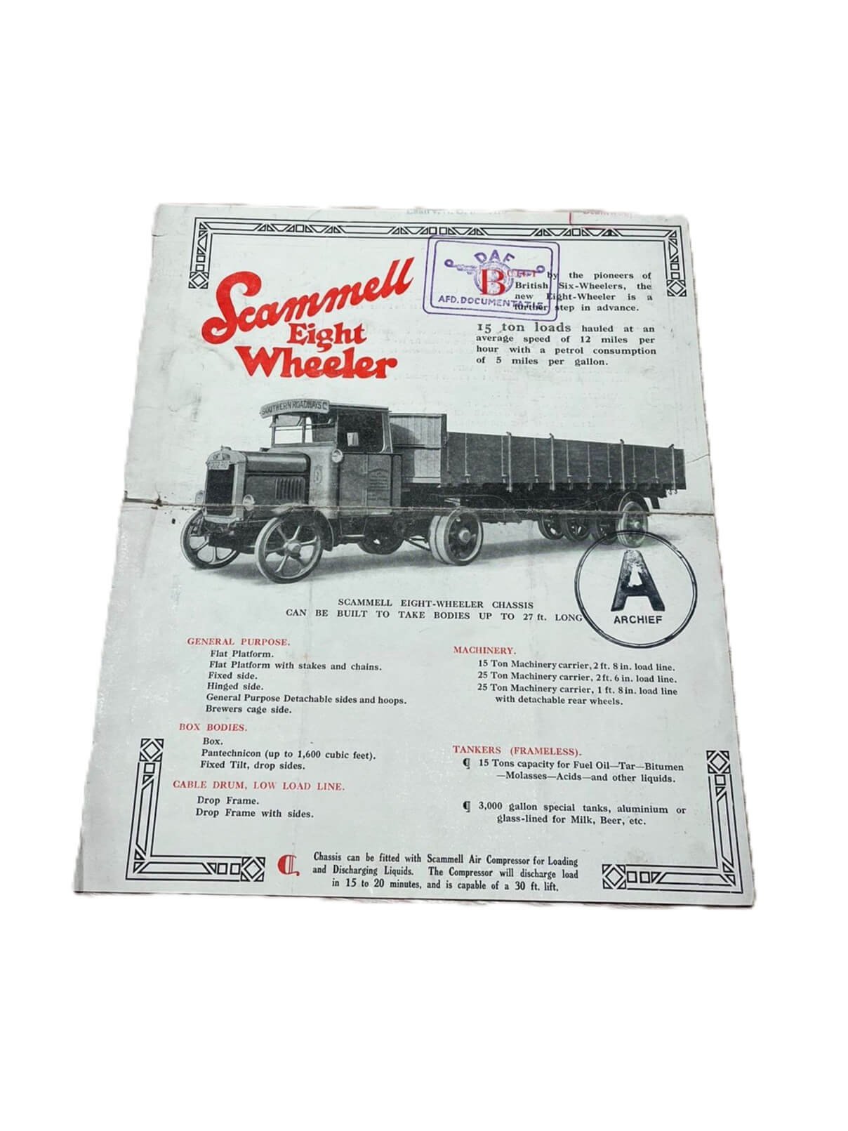 25-4061 scammell eight wheeler (1922-1928) 25-4061 scammell eight wheeler (1922-1928)