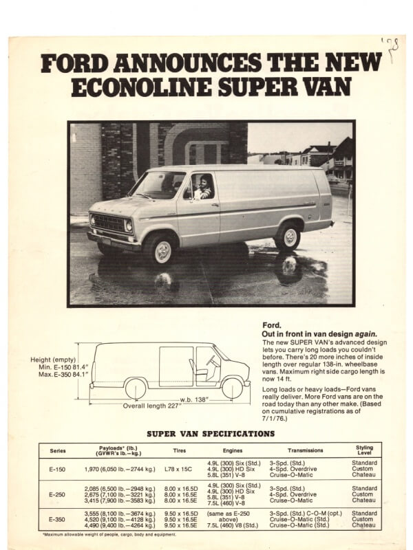 25-3806 ford econoline