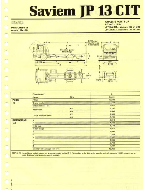 25-4137 saviem jp 13 cit