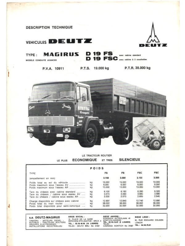 26-0122 magirus-deutz d 19 fs / d 19 fsc