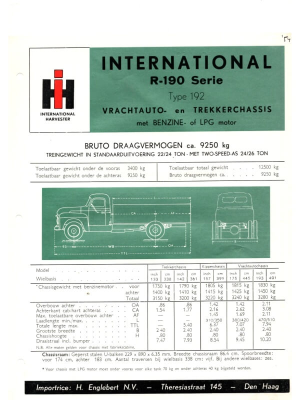 26-0604 international série r-190