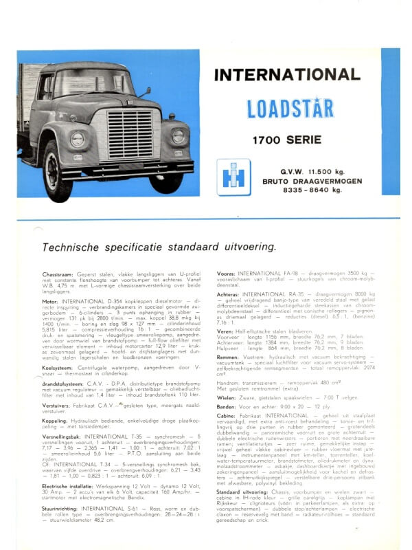 26-0638 international loadstar série 1700