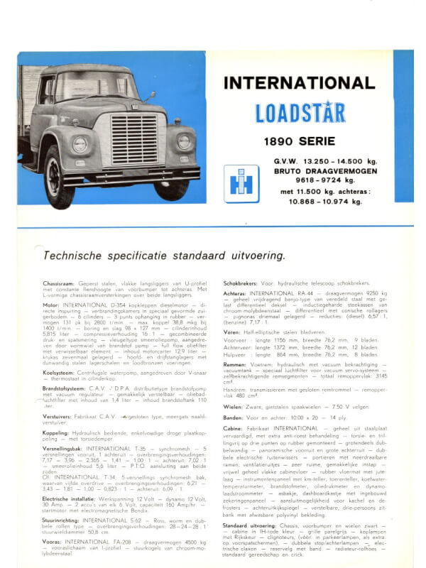 26-0640 international loadstar série 1980