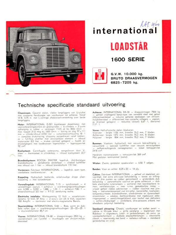 26-0641 international loadstar série 1600