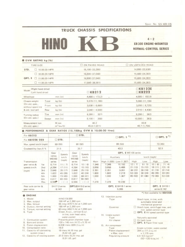 26-1238 hino kb